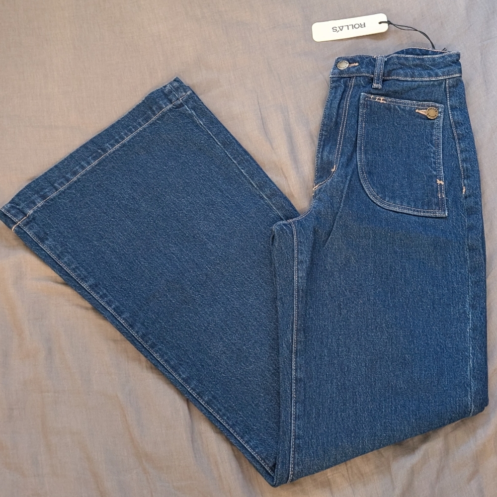 Rolla's Natalie East Coast Flare Jeans Vintage Blue